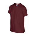 Maroon - Side - Gildan Childrens-Kids Heavy Cotton T-Shirt