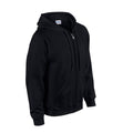 Black - Side - Gildan Unisex Adult Heavy Blend Full Zip Full Zip Hoodie