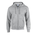 Sports Grey - Front - Gildan Unisex Adult Heavy Blend Full Zip Full Zip Hoodie