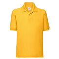 Sunflower - Front - Fruit of the Loom Childrens-Kids 65-35 Plain Pique Polo Shirt