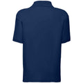 Navy - Back - Fruit of the Loom Childrens-Kids 65-35 Plain Pique Polo Shirt