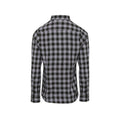 Steel-Black - Back - Premier Womens-Ladies Mulligan Checked Long-Sleeved Shirt