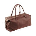 Tan - Front - Quadra Nuhide Weekender Duffle Bag