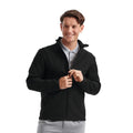 Black - Back - Russell Mens Essential Soft Shell Jacket