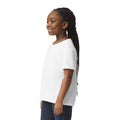 White - Side - Gildan Childrens-Kids Plain T-Shirt