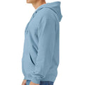 Stone Blue - Side - Gildan Mens Softstyle Fleece Midweight Full Zip Hoodie