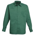 Emerald - Front - Premier Mens Premier Poplin Long-Sleeved Formal Shirt