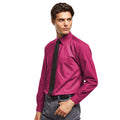 Hot Pink - Back - Premier Mens Premier Poplin Long-Sleeved Formal Shirt