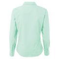 Aqua - Back - Premier Womens-Ladies Poplin Long-Sleeved Blouse