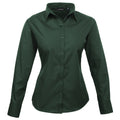 Bottle - Front - Premier Womens-Ladies Poplin Long-Sleeved Blouse