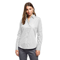 White - Side - Premier Womens-Ladies Poplin Long-Sleeved Blouse