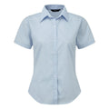 Light Blue - Front - Premier Short Sleeve Poplin Blouse - Plain Work Shirt