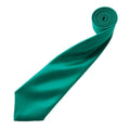 Emerald - Back - Premier Mens Plain Satin Tie (Narrow Blade)