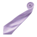 Lilac - Back - Premier Mens Plain Satin Tie (Narrow Blade)