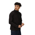 Black - Side - Regatta Mens 170 Series Anti-pill Zip Neck Micro Fleece