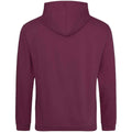 Burgundy Smoke - Back - Awdis Unisex College Hooded Sweatshirt - Hoodie