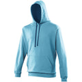 Hawaiian Blue- Oxford Navy - Front - Awdis Varsity Hooded Sweatshirt - Hoodie