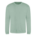 Dusty Green - Front - AWDis Just Hoods AWDis Unisex Crew Neck Plain Sweatshirt (280 GSM)