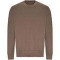 Mocha Brown - Front - AWDis Just Hoods AWDis Unisex Crew Neck Plain Sweatshirt (280 GSM)