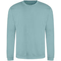 Seafoam - Front - AWDis Just Hoods AWDis Unisex Crew Neck Plain Sweatshirt (280 GSM)