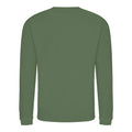 Earthy Green - Back - AWDis Just Hoods AWDis Unisex Crew Neck Plain Sweatshirt (280 GSM)