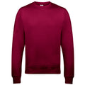 Burgundy - Front - AWDis Just Hoods AWDis Unisex Crew Neck Plain Sweatshirt (280 GSM)