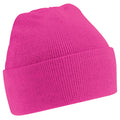 Fuchsia - Front - Beechfield Soft Feel Knitted Winter Hat