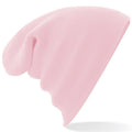 True Pink - Side - Beechfield Soft Feel Knitted Winter Hat