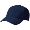 French Navy - Back - Beechfield Unisex Pro-Style Heavy Brushed Cotton Baseball Cap - Headwear