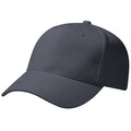 Graphite Grey - Back - Beechfield Unisex Pro-Style Heavy Brushed Cotton Baseball Cap - Headwear