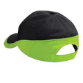 Black-Lime Green - Back - Beechfield Unisex Teamwear Competition Cap Baseball - Headwear