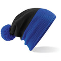 Black - Bright Royal - Back - Beechfield Kids Snowstar Duo Two-Tone Winter Beanie Hat