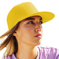 Yellow - Back - Beechfield Unisex 5 Panel Retro Rapper Cap