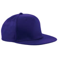 Purple - Front - Beechfield Unisex 5 Panel Retro Rapper Cap