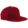 Burgundy - Front - Beechfield Unisex 5 Panel Retro Rapper Cap