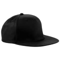 Black - Front - Beechfield Unisex 5 Panel Retro Rapper Cap