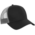 Black - Pack Shot - Beechfield Mens Half Mesh Trucker Cap - Headwear