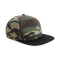 Jungle Camo- Black - Front - Beechfield Camouflage Retro Snapback Cap