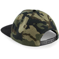 Jungle Camo- Black - Back - Beechfield Camouflage Retro Snapback Cap