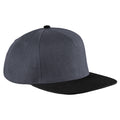 Graphite Grey-Black - Front - Beechfield Unisex Original Flat Peak Snapback Cap