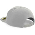 Grey- Grey - Back - Beechfield Unisex Original Flat Peak Snapback Cap