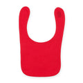 Red - Front - Larkwood Baby Unisex Plain & Contrast Bib