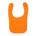 Orange - Front - Larkwood Baby Unisex Plain & Contrast Bib