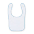 White- Pale Blue - Front - Larkwood Baby Unisex Plain & Contrast Bib