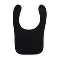 Black - Front - Larkwood Baby Unisex Plain & Contrast Bib