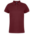 Burgundy - Front - Asquith & Fox Womens-Ladies Plain Short Sleeve Polo Shirt