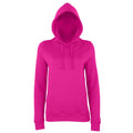 Hot Pink - Front - AWDis Just Hoods Womens-Ladies Girlie College Pullover Hoodie