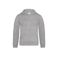 Heather Grey - Front - B&C Childrens-Kids Plain Full Zip Hoodie Jacket