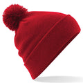 Classic Red - Front - Beechfield Unisex Original Pom Pom Winter Beanie Hat
