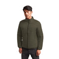 Olive - Back - 2786 Mens Tribe Fineline Padded Jacket